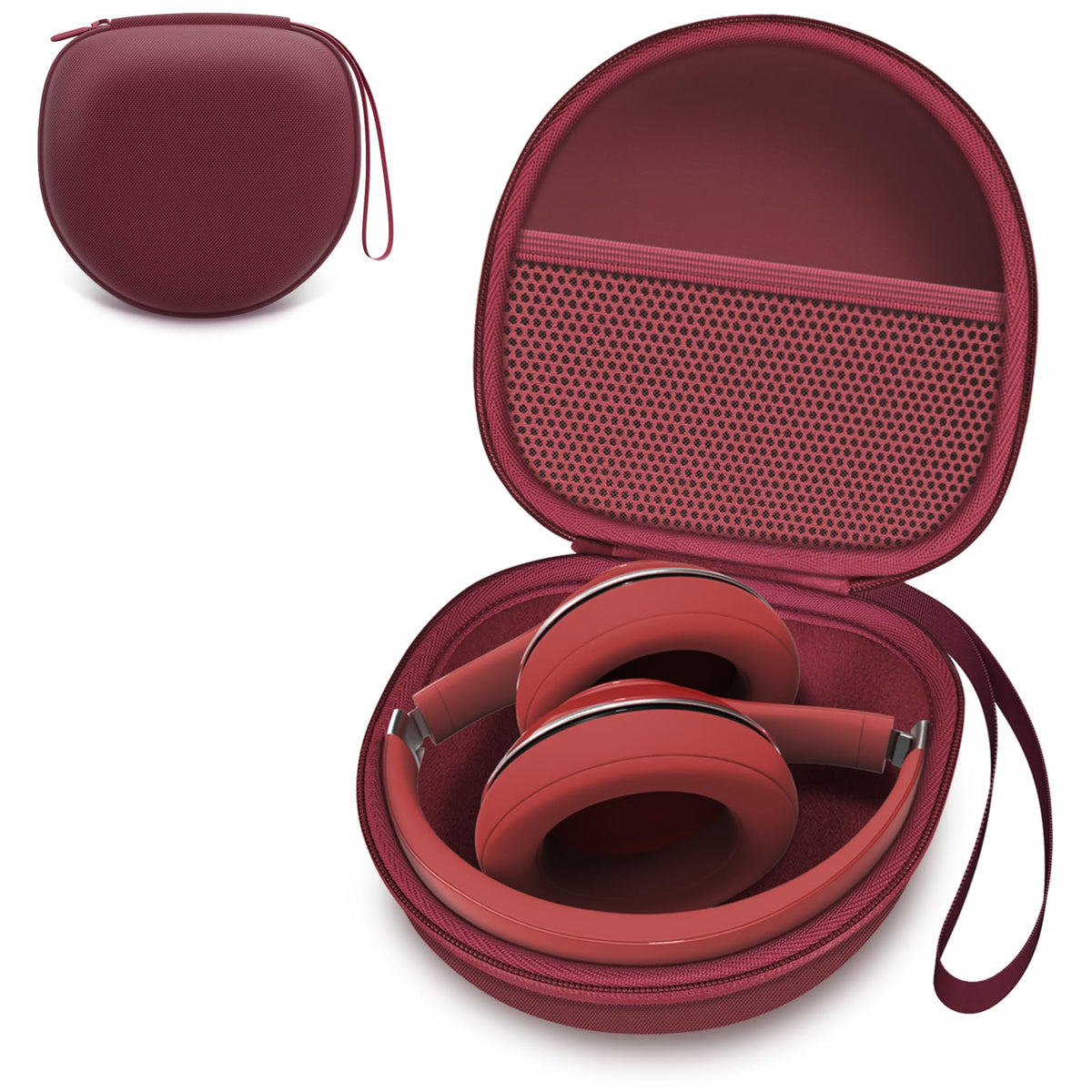 L LTGEM headphone case with Beribes fit safeguards headphones on travel.