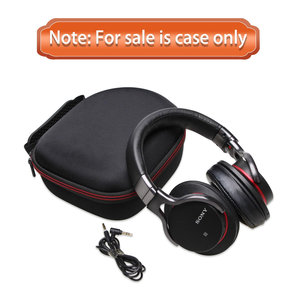 LTGEM case‑only note communicates headphones not included