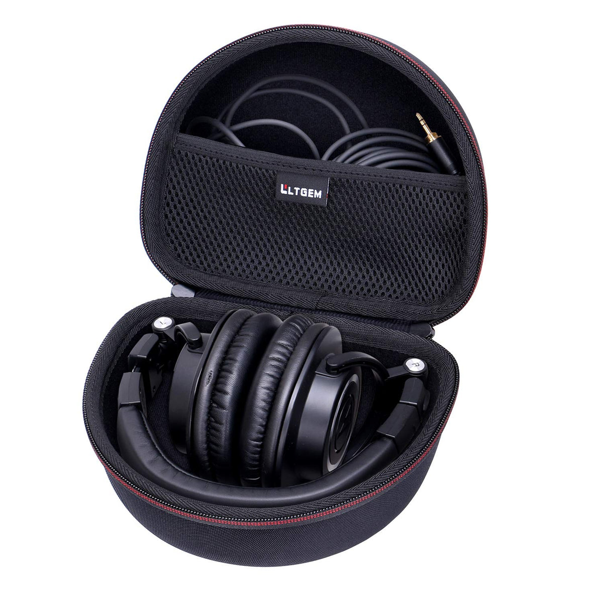 L LTGEM headphone case front view for ATH-M50x protecting gear on the go