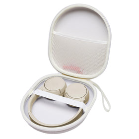 L LTGEM headphone case interior holding belt keeps headphones secure