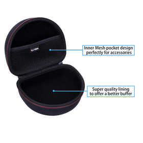 L LTGEM headphone case open zipper for ATH-M50x quick access