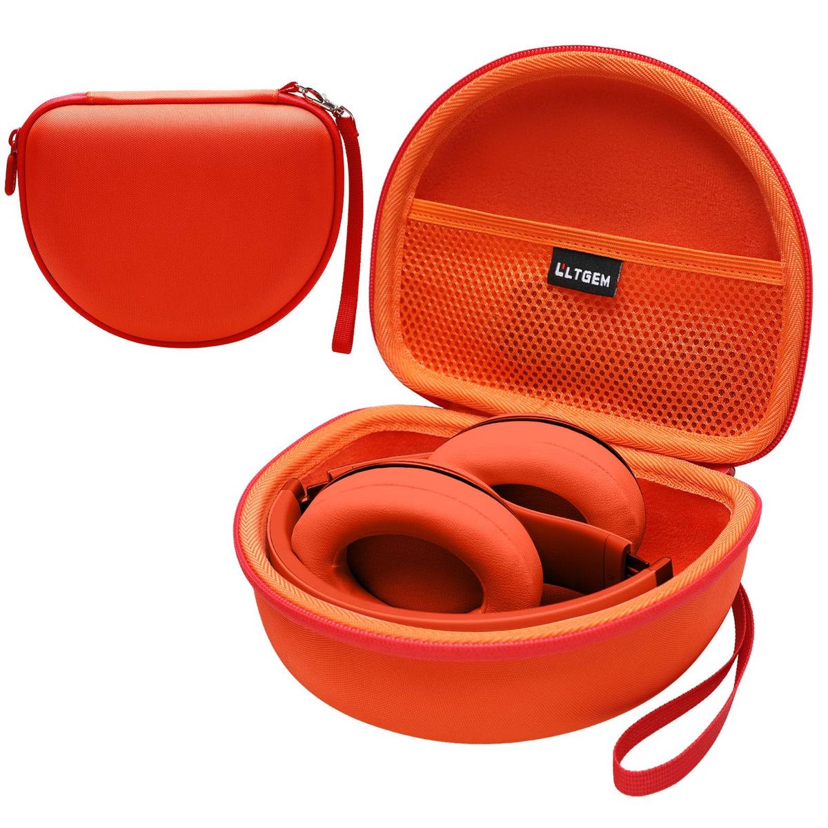 LTGEM orange case for Beats Solo 4, keeps device safe during travel
