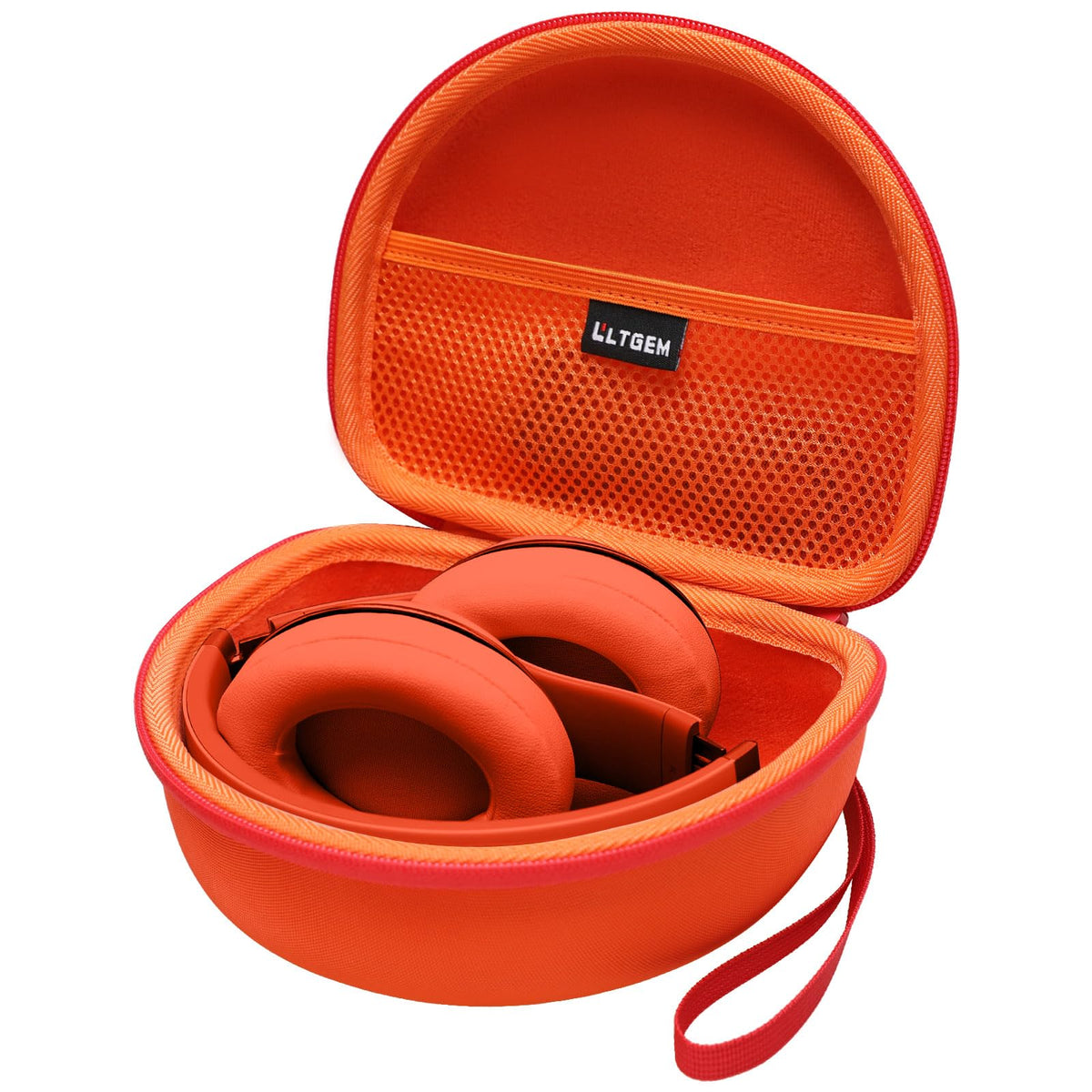 LTGEM orange headphone case protecting Beats Studio Pro on the go