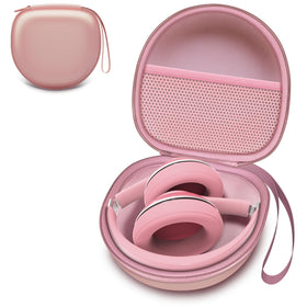 L LTGEM rose gold headphone case front view with protective shell