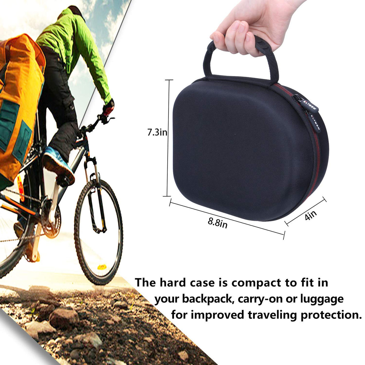 360-degree zipper for easy headset insertion and removal