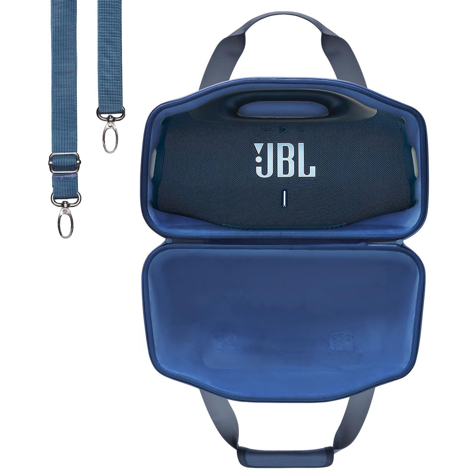 LTGEM case front view protecting JBL Boombox 4, showing durable waterproof shell and color