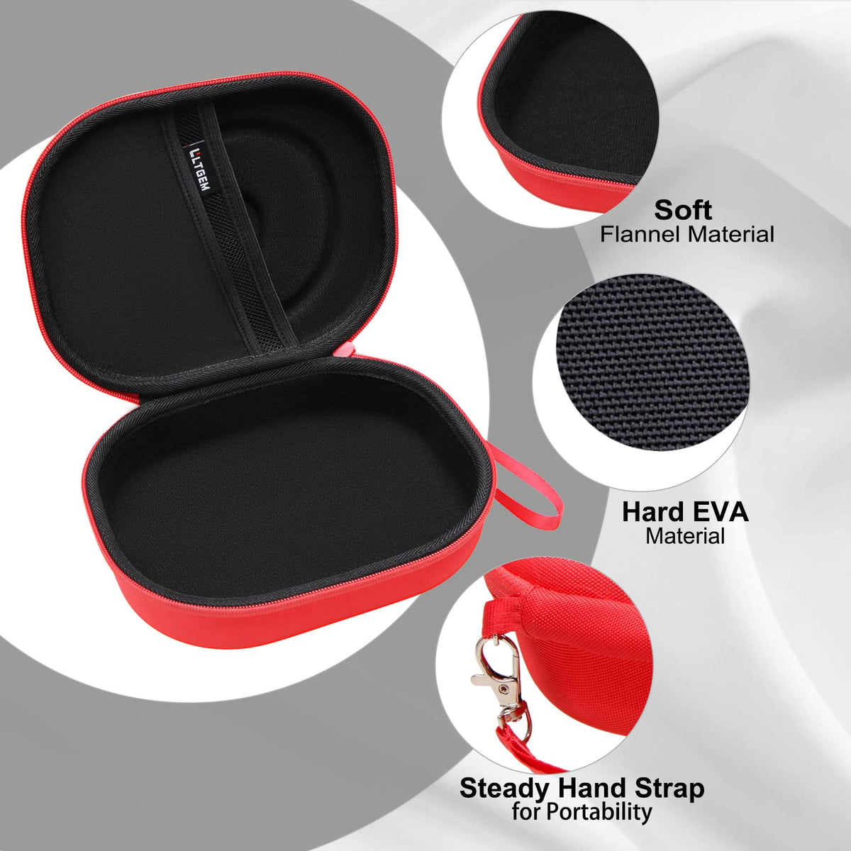 LTGEM JBL case with robust zipper ensures smooth opening