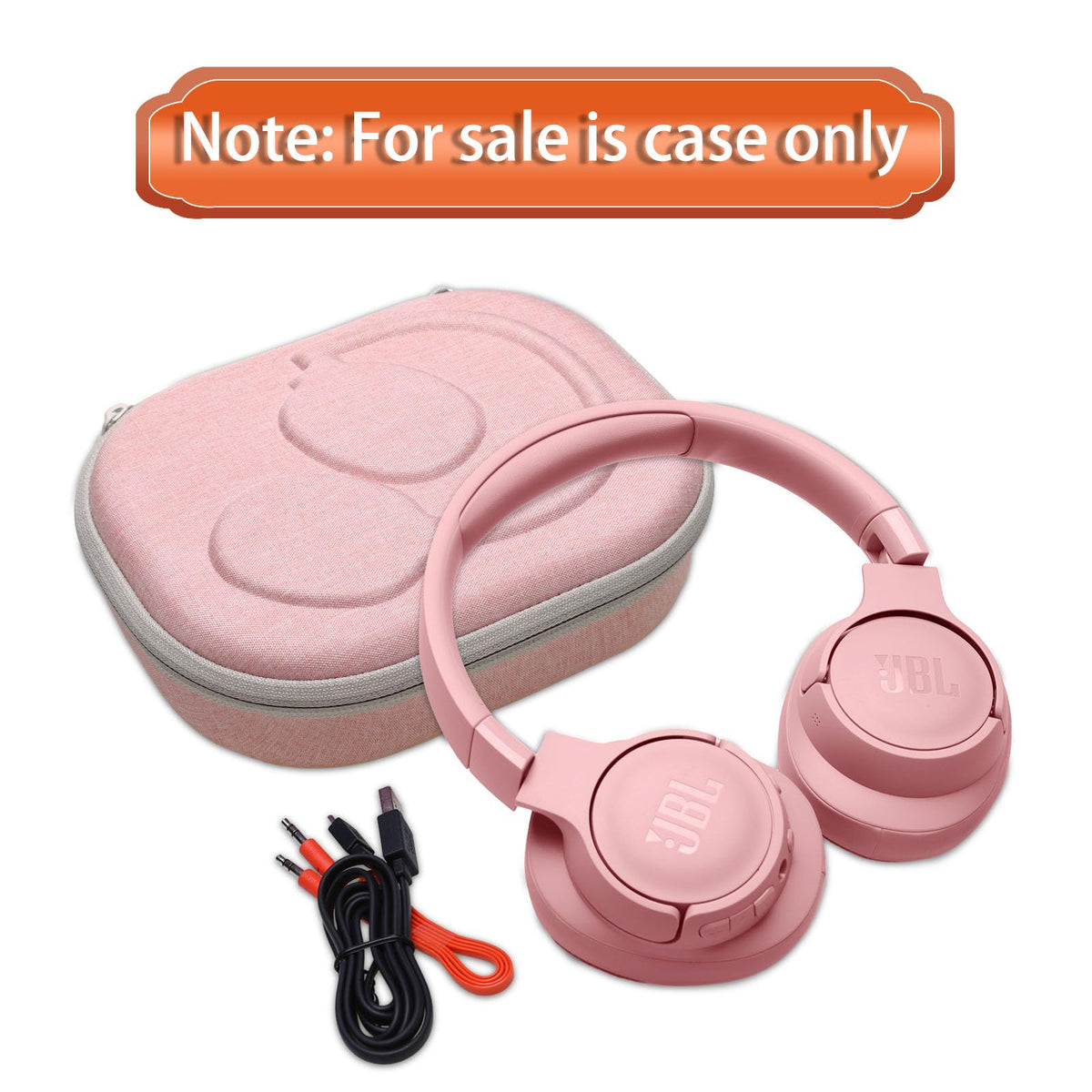 Compact LTGEM case fits easily in bags for JBL headphones.