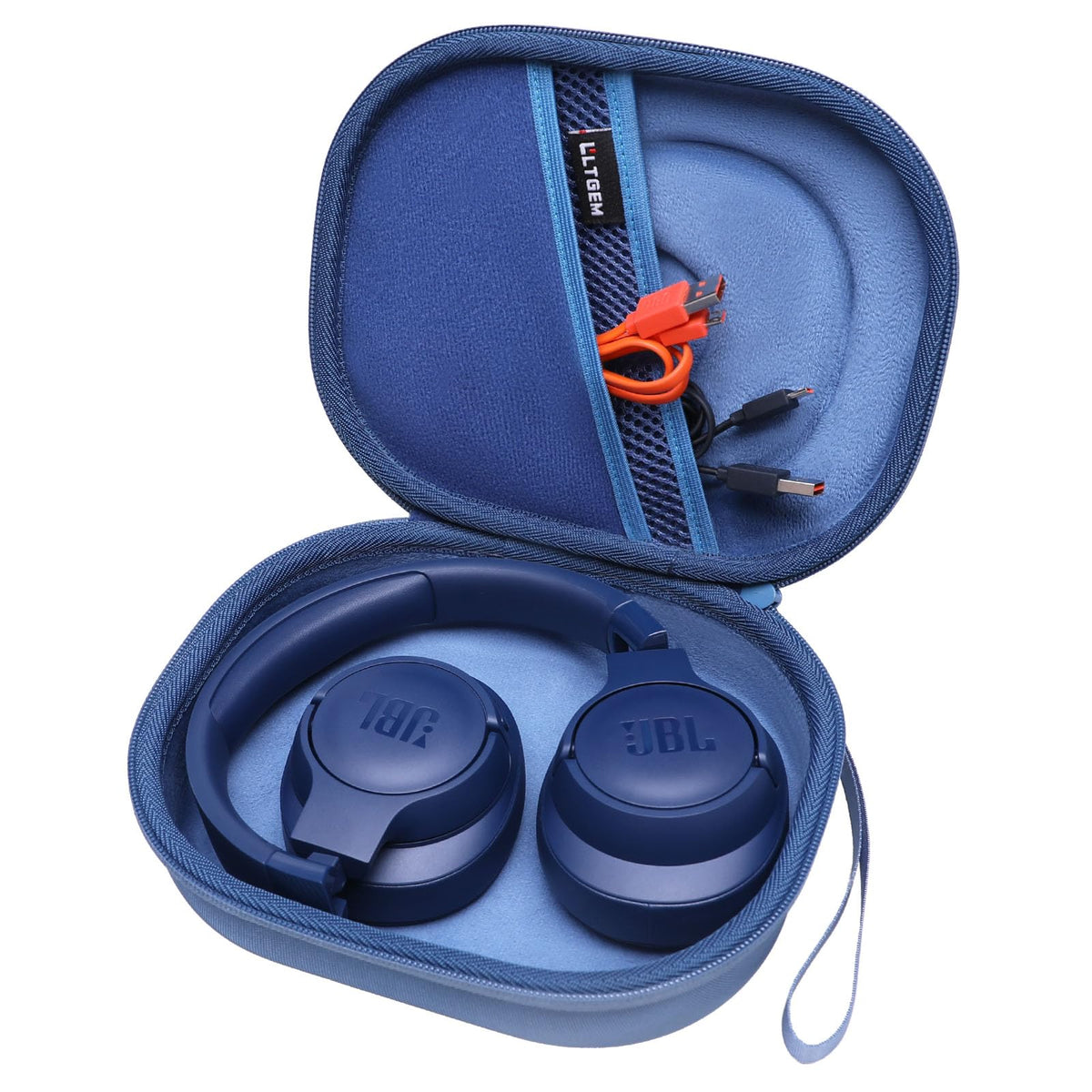 LTGEM JBL case front view protects headphones on the go.