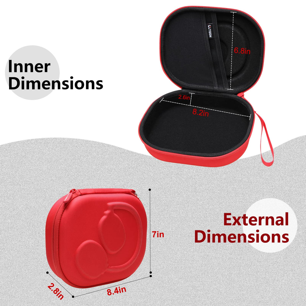 LTGEM JBL case outer texture highlights durability and semi-waterproof protection