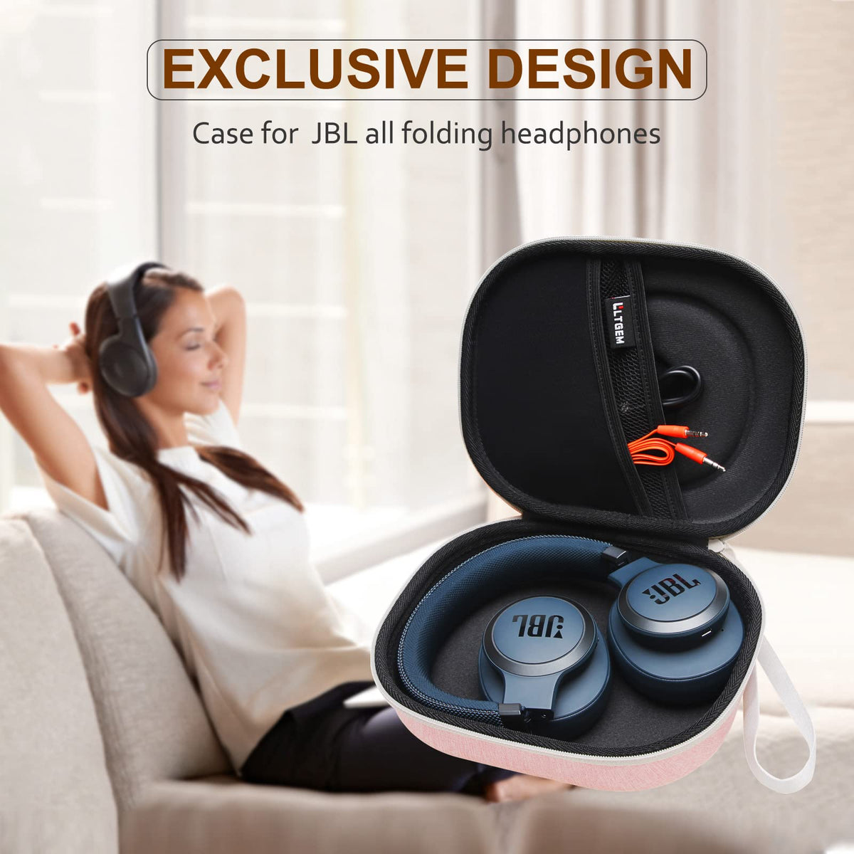 LTGEM JBL case semi-waterproof shell guards against splashes.
