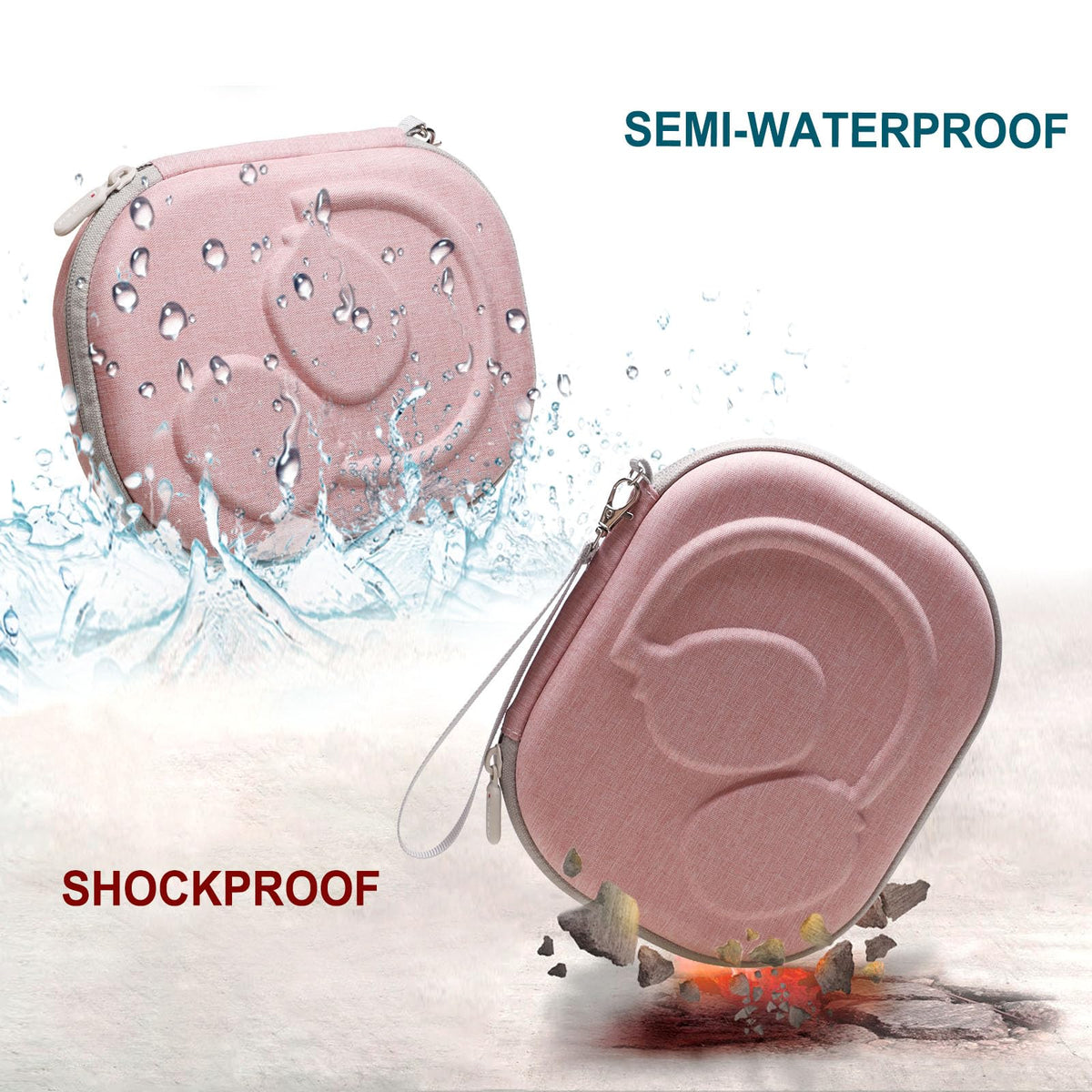 Semi-waterproof EVA material shields JBL headphones from splashes.