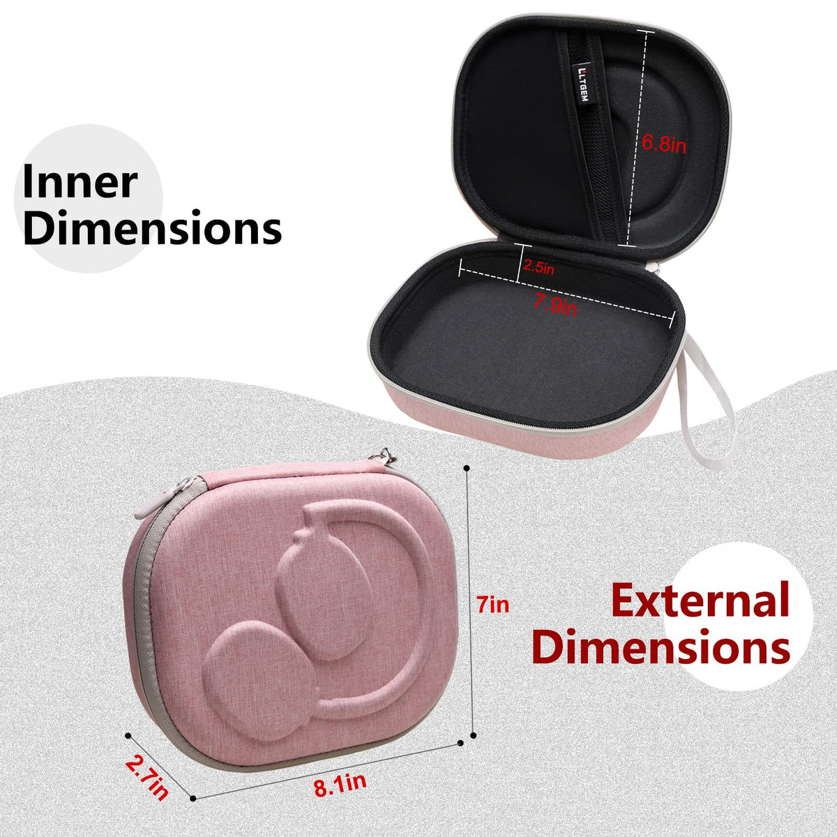 LTGEM JBL case side strap enables easy carrying and quick access.