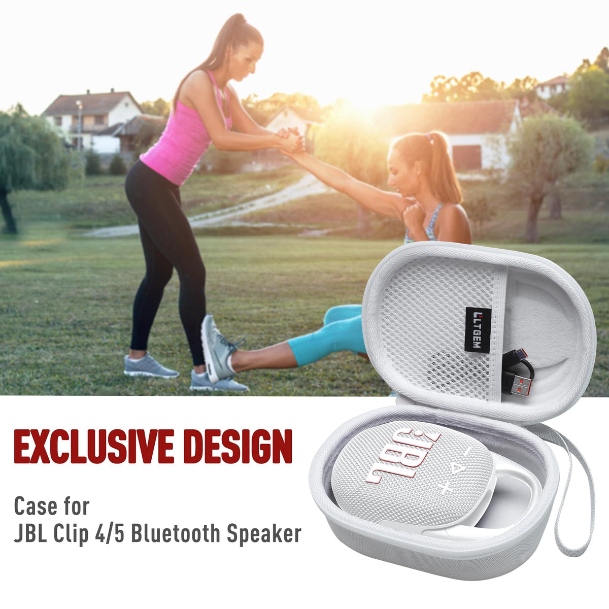 LTGEM lightweight protection guards JBL Clip 4/5 during travel.