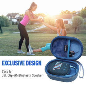 LTGEM JBL Clip 4/5 case 360-degree zipper for quick access.