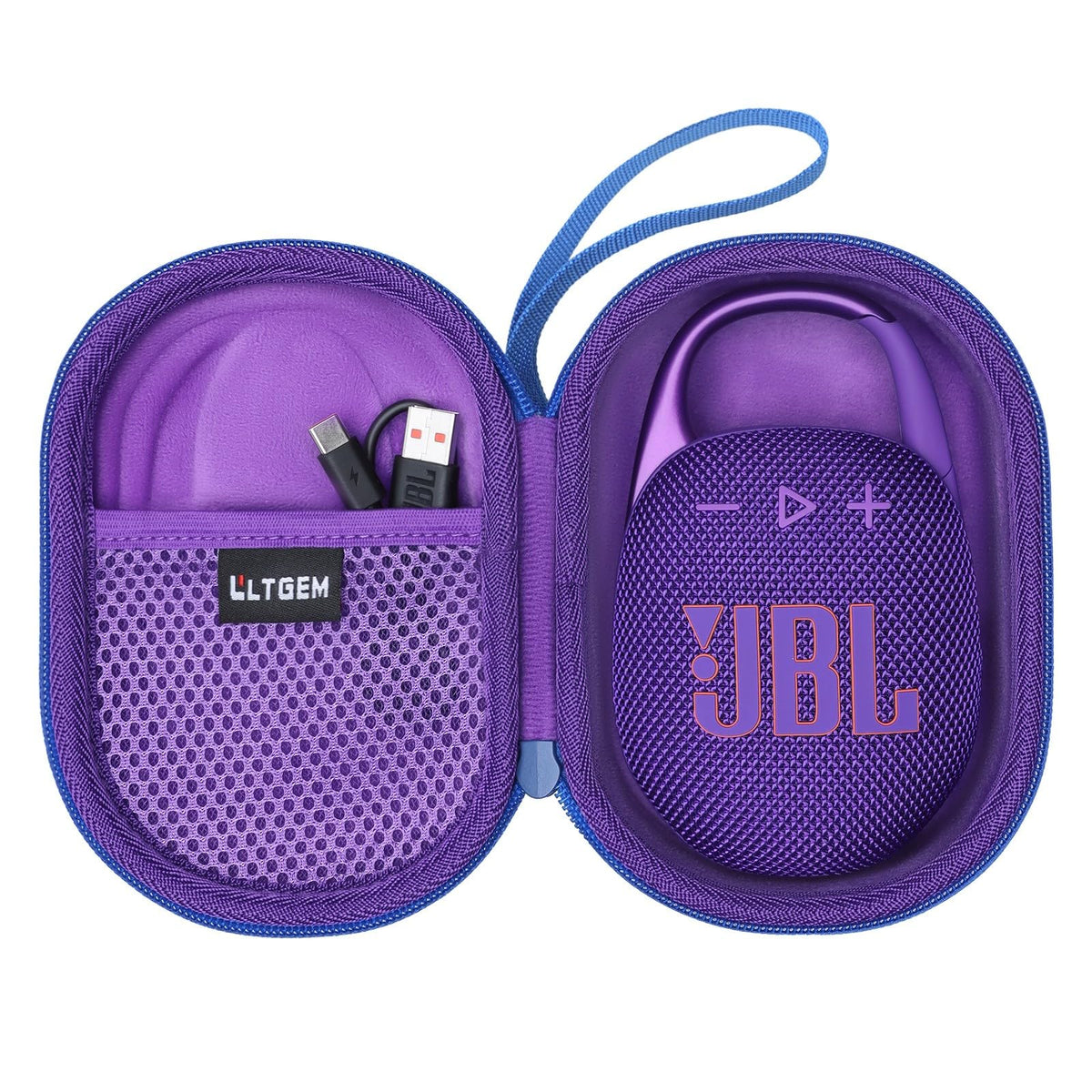 LTGEM JBL Clip 5 case front view for travel protection.
