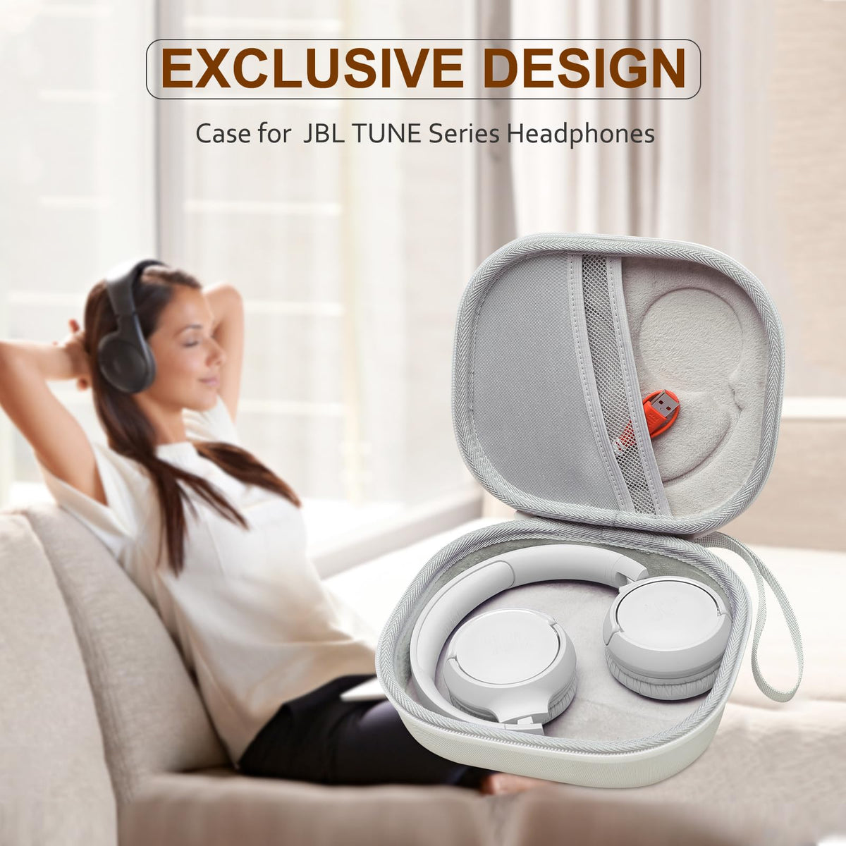 LTGEM JBL Live 670NC/770NC/680NC/780NC case protects headphones on the go.