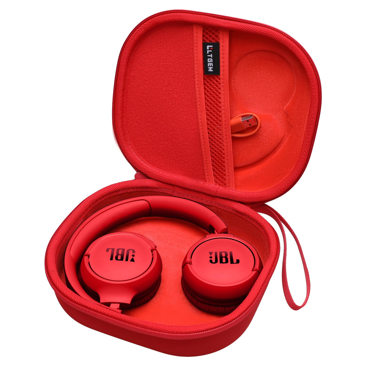 LTGEM JBL Tune 510BT case front view showing sturdy protection on the go