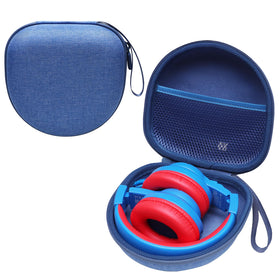 L LTGEM case with open lid protecting headphones on the go.