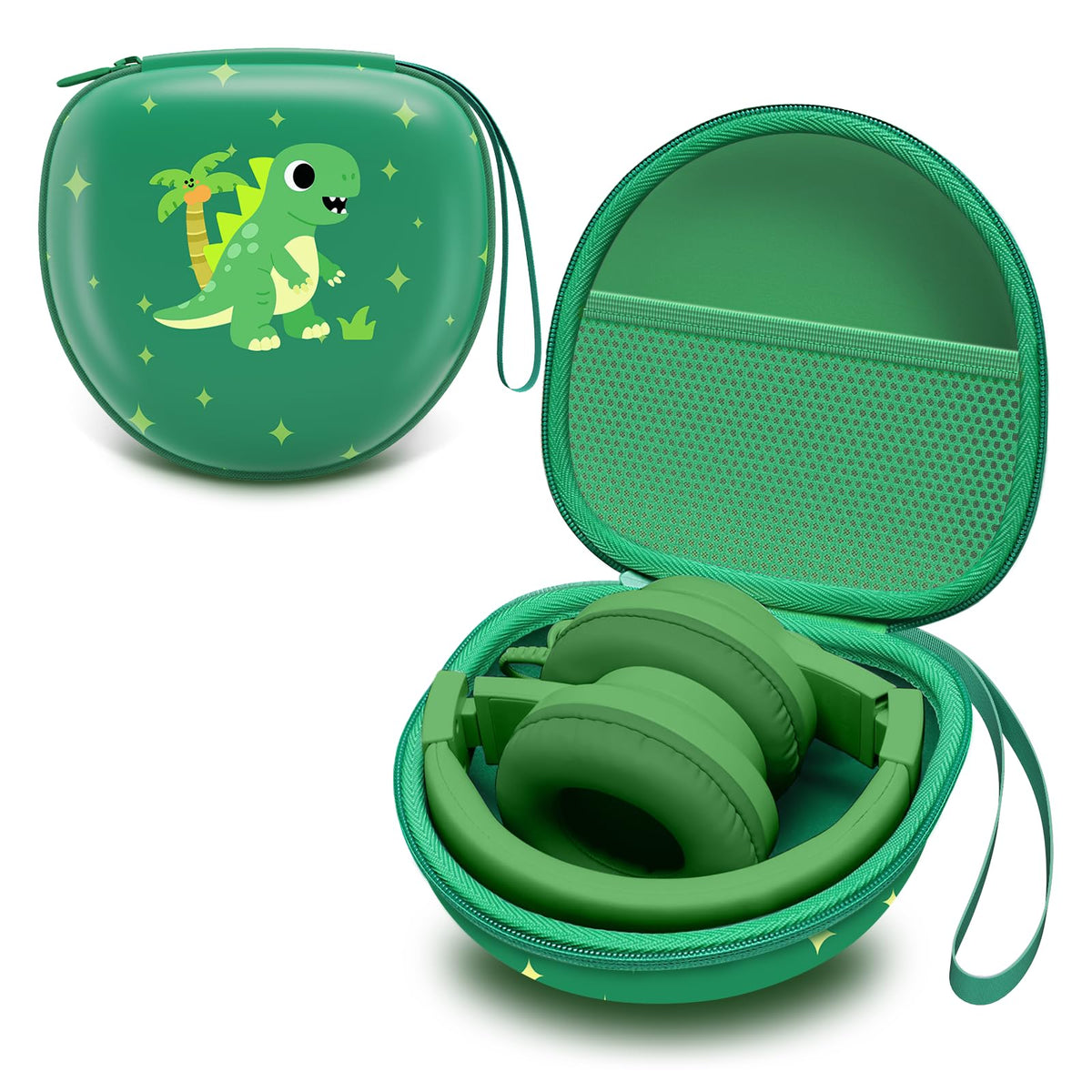 LTGEM kids headphones case with universal fit ideal for travel with foldable headphones