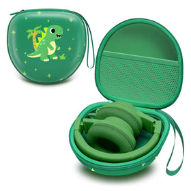 LTGEM kids headphones case with universal fit ideal for travel with foldable headphones