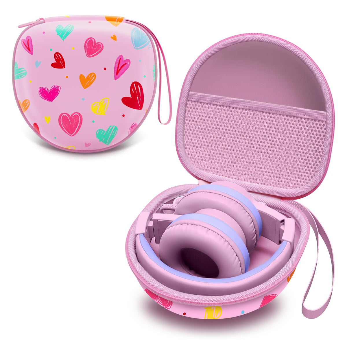 LTGEM kids headphones case demonstrates universal fit for popular models, ideal for travel