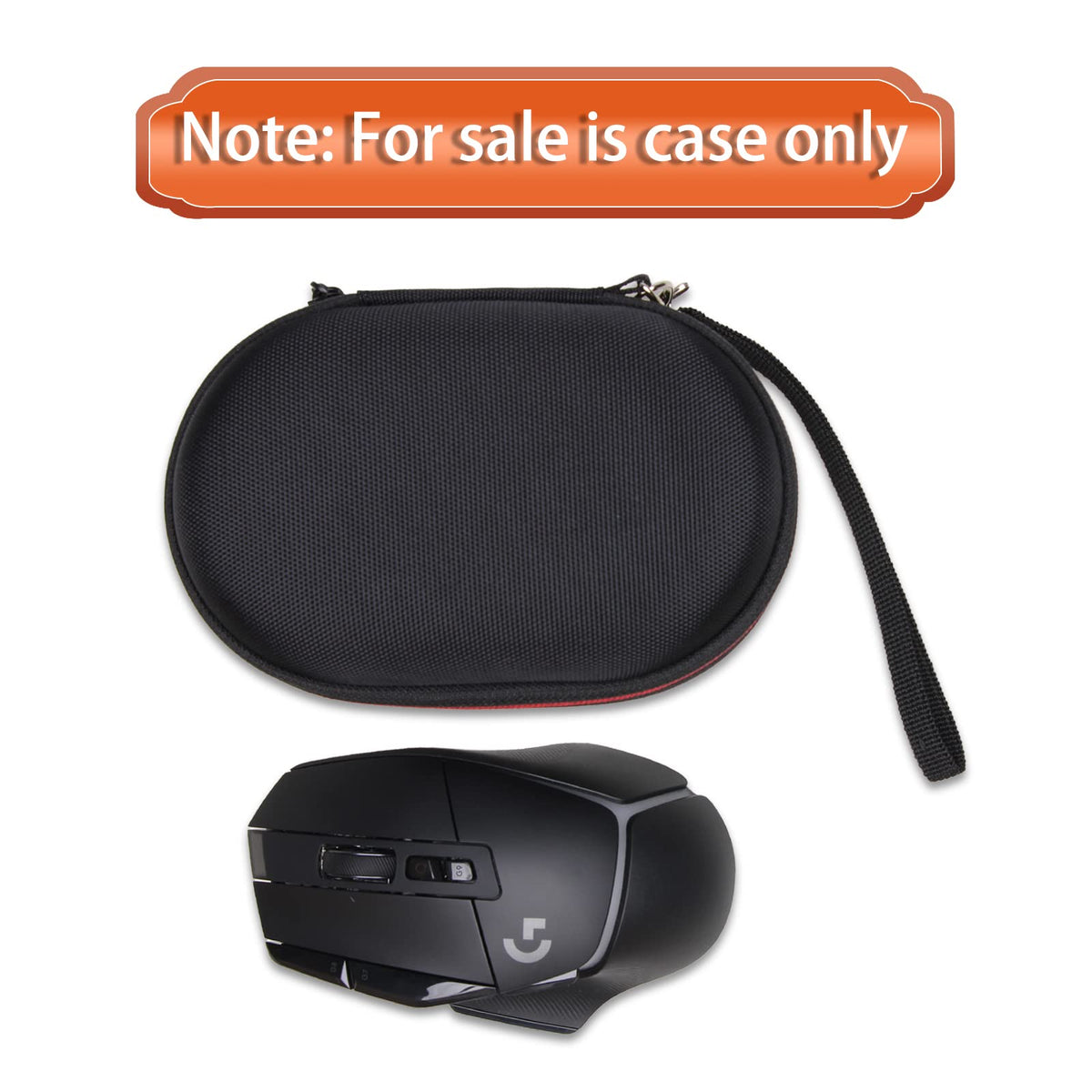 LTGEM case with compatible Logitech mouse inside demonstrating secure transport benefit