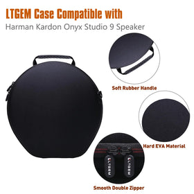LTGEM case open interior with dense foam offering snug speaker protection