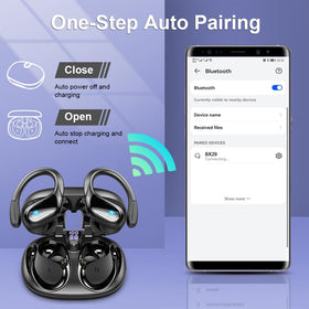 Ltinist wireless earbuds 75h playtime with LED display showing remaining power