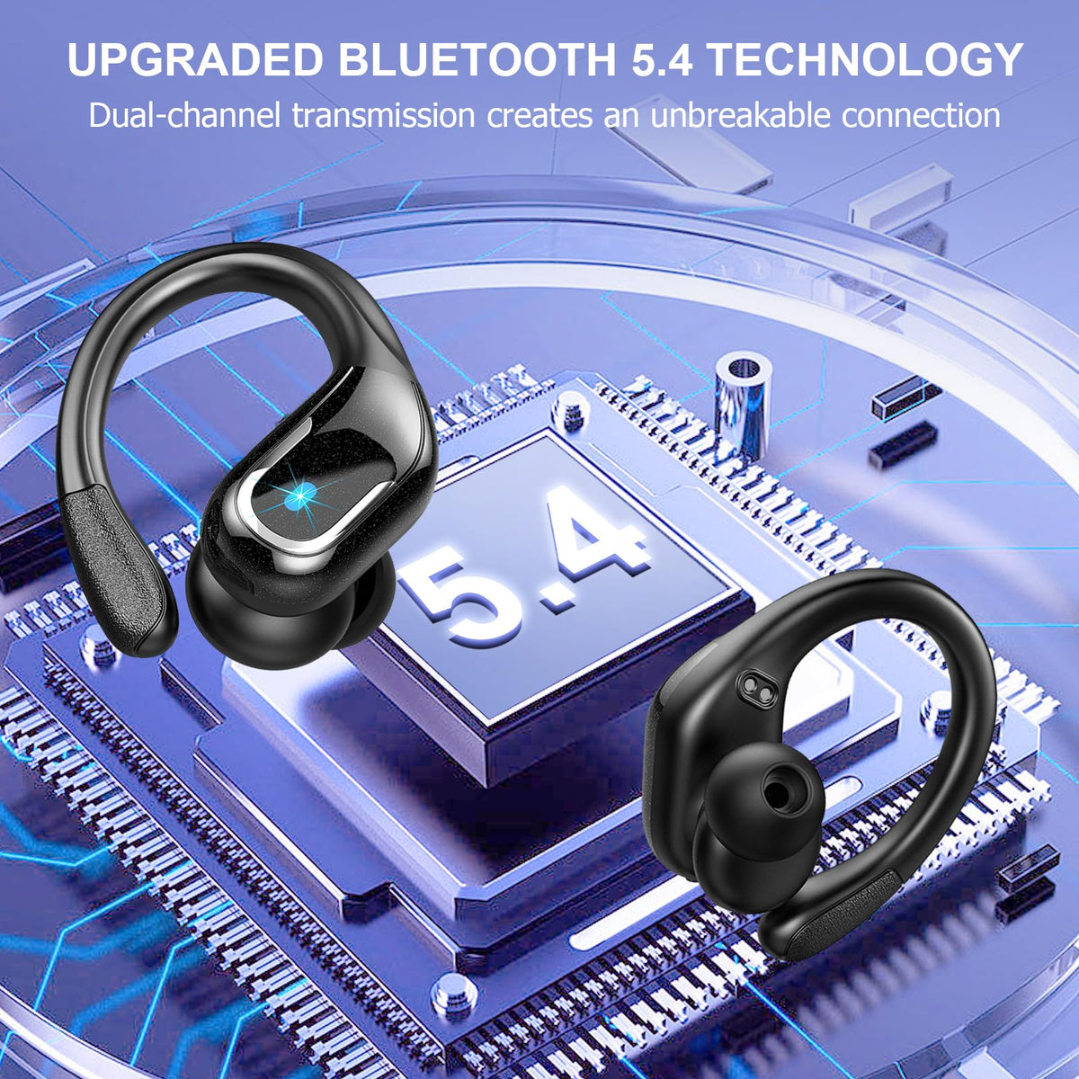 Ltinist wireless earbuds Bluetooth-5-4 fast pairing for stable connections during workouts