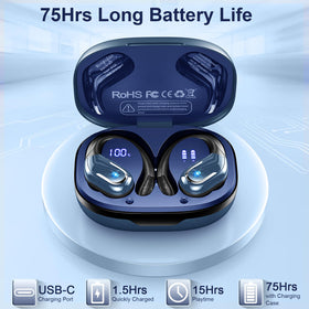 Ltinist earbuds worn with earhooks during exercise, ensures secure fit