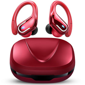 Ltinist front packaging showing earbuds and case, highlights long battery benefit