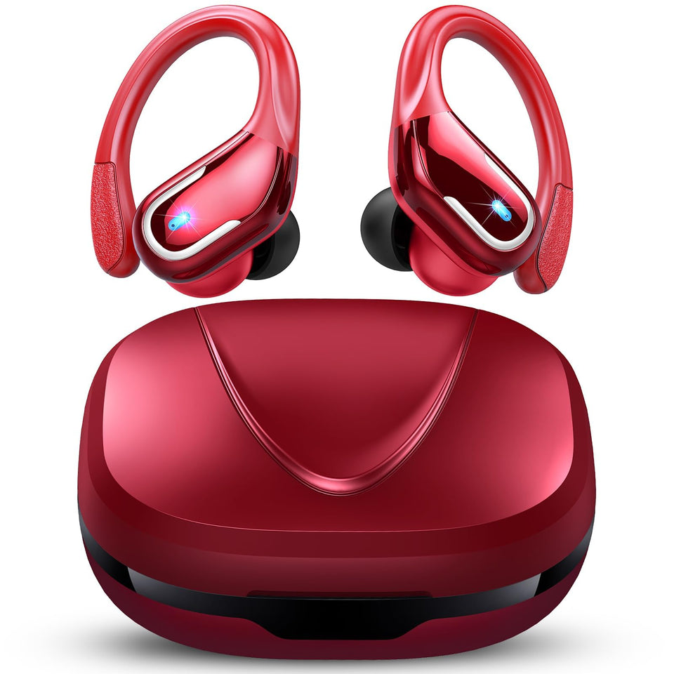 Ltinist front packaging showing earbuds and case, highlights long battery benefit