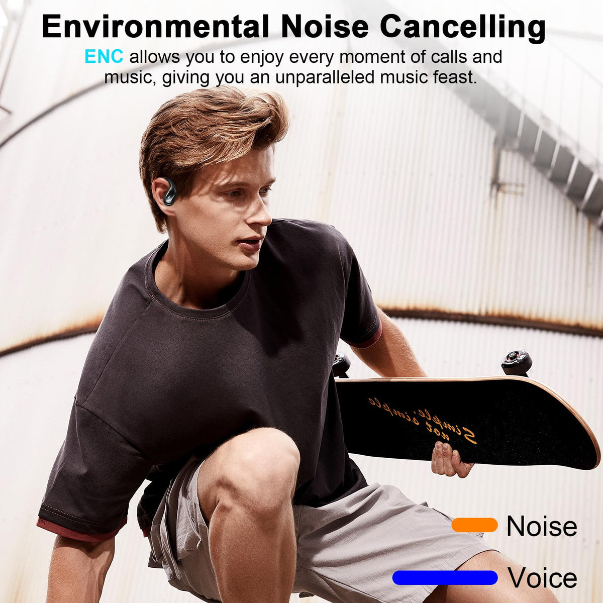 Ltinist earbuds with water splashes, demonstrates IP7 sweat and rain protection