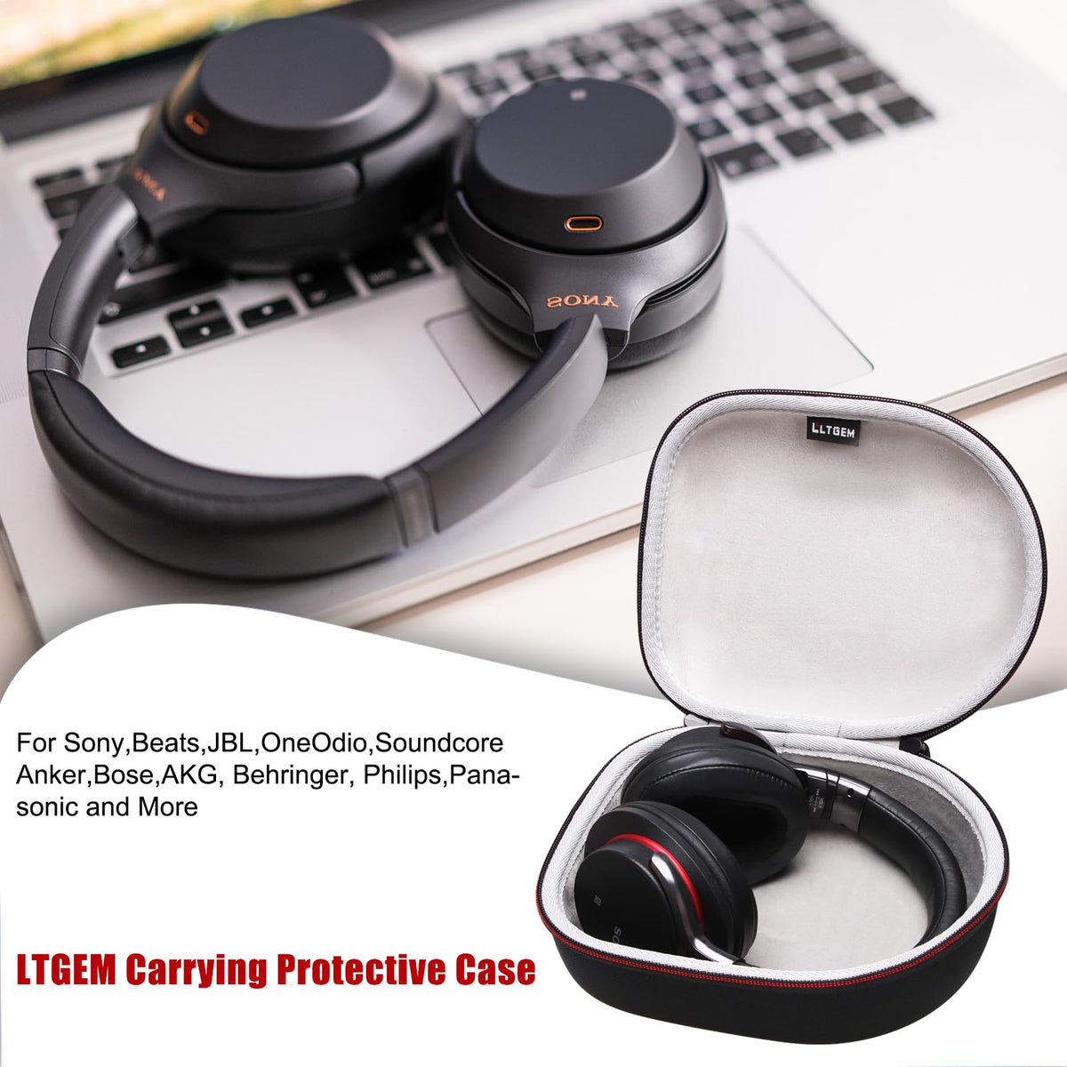 L LTGEM secure zipper design ensures contents stay in place