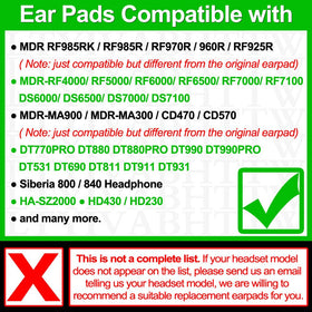 LTYIVABHTTW DT880 ear pads with plush velvet for cozy fit