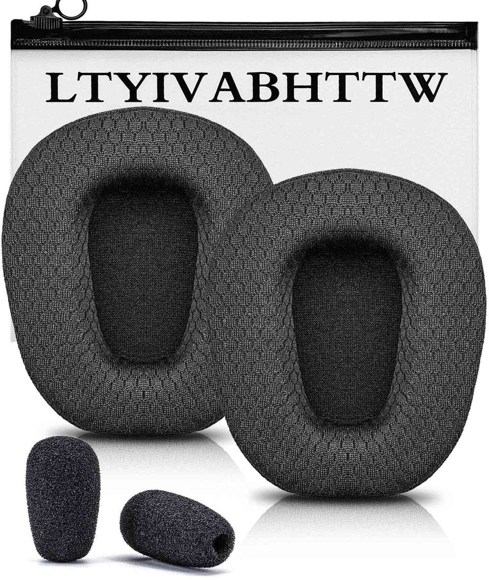 LTYIVABHTTW front view of replacement ear pads showing kit and benefits