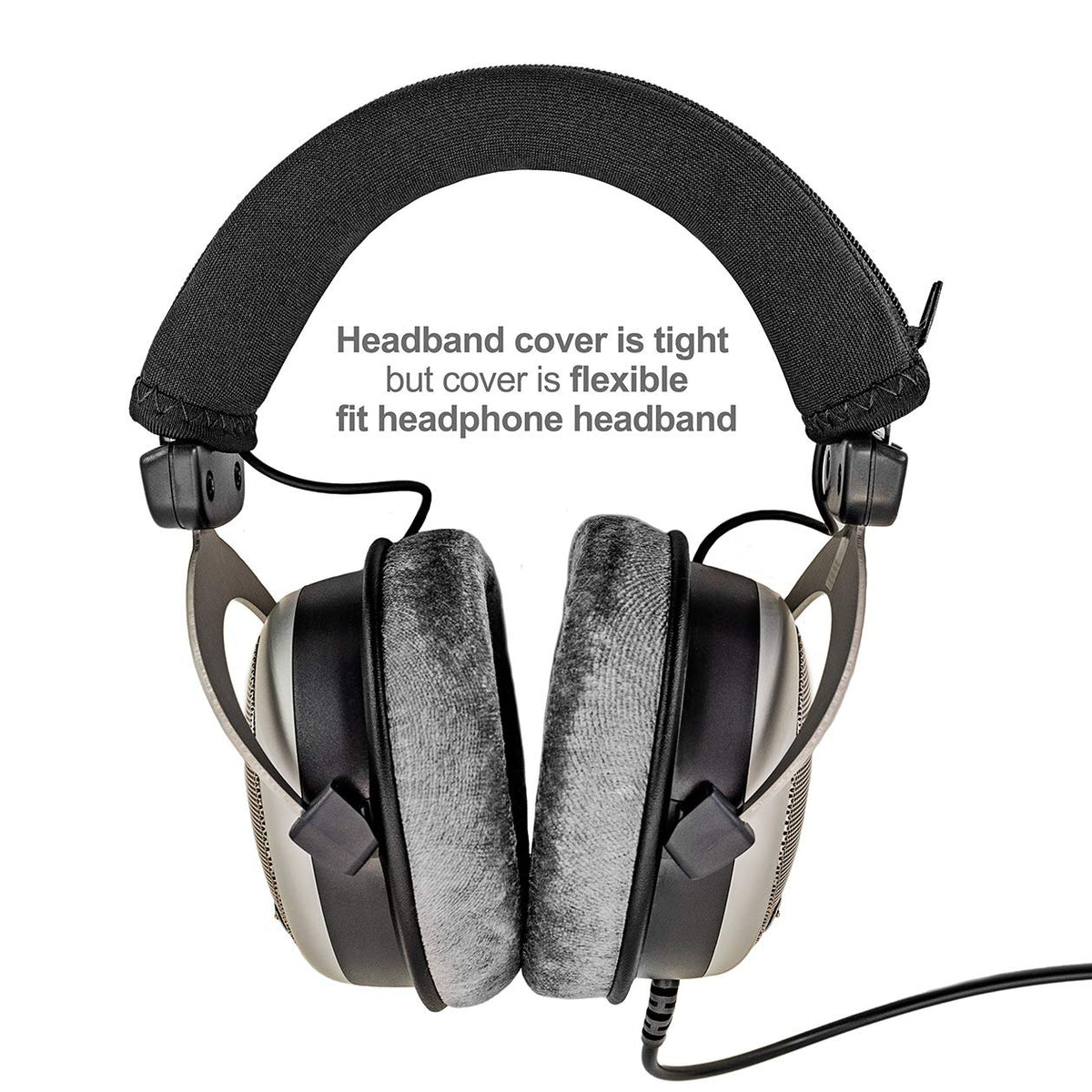 LTYIVABHTTW headband cover installed on DT770 showing immediate cosmetic refresh