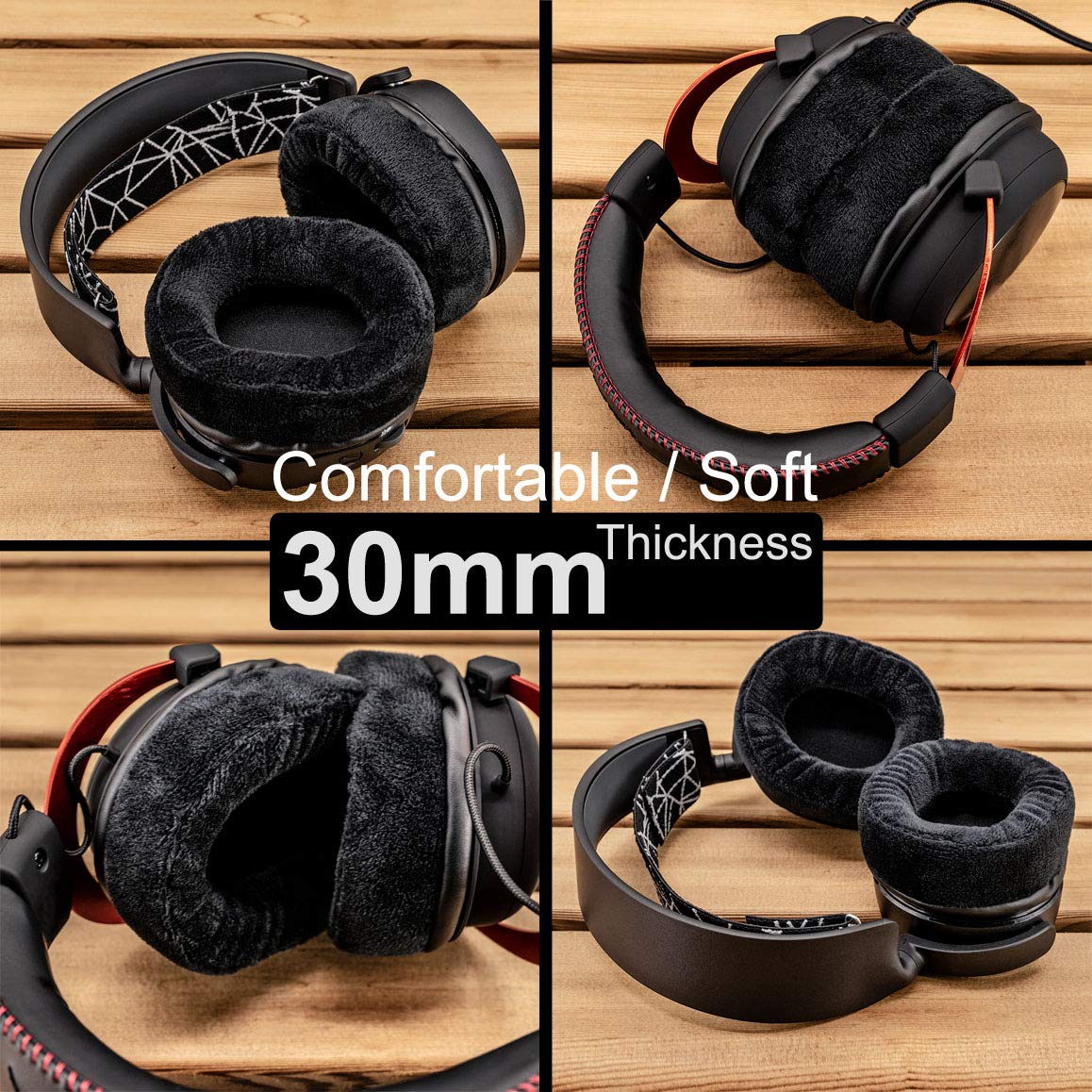 LTYIVABHTTW ear pads for Arctis 7 close-up of plush comfort