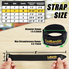 LuBanSir Cinch Strap helps with garage and shed organization.