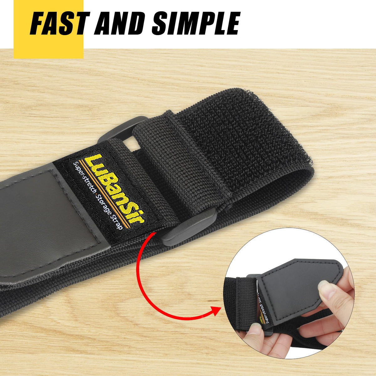 Lubansir Cinch Straps twelve-pack on display for versatile storage.