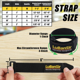 LuBanSir Cinch Straps organize tools and cords in the garage.