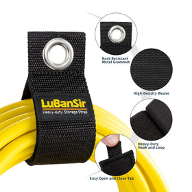 LuBanSir strap wrapping an extension cord for quick tidy storage