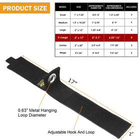LuBanSir straps next to tape measure showing stored size benefit