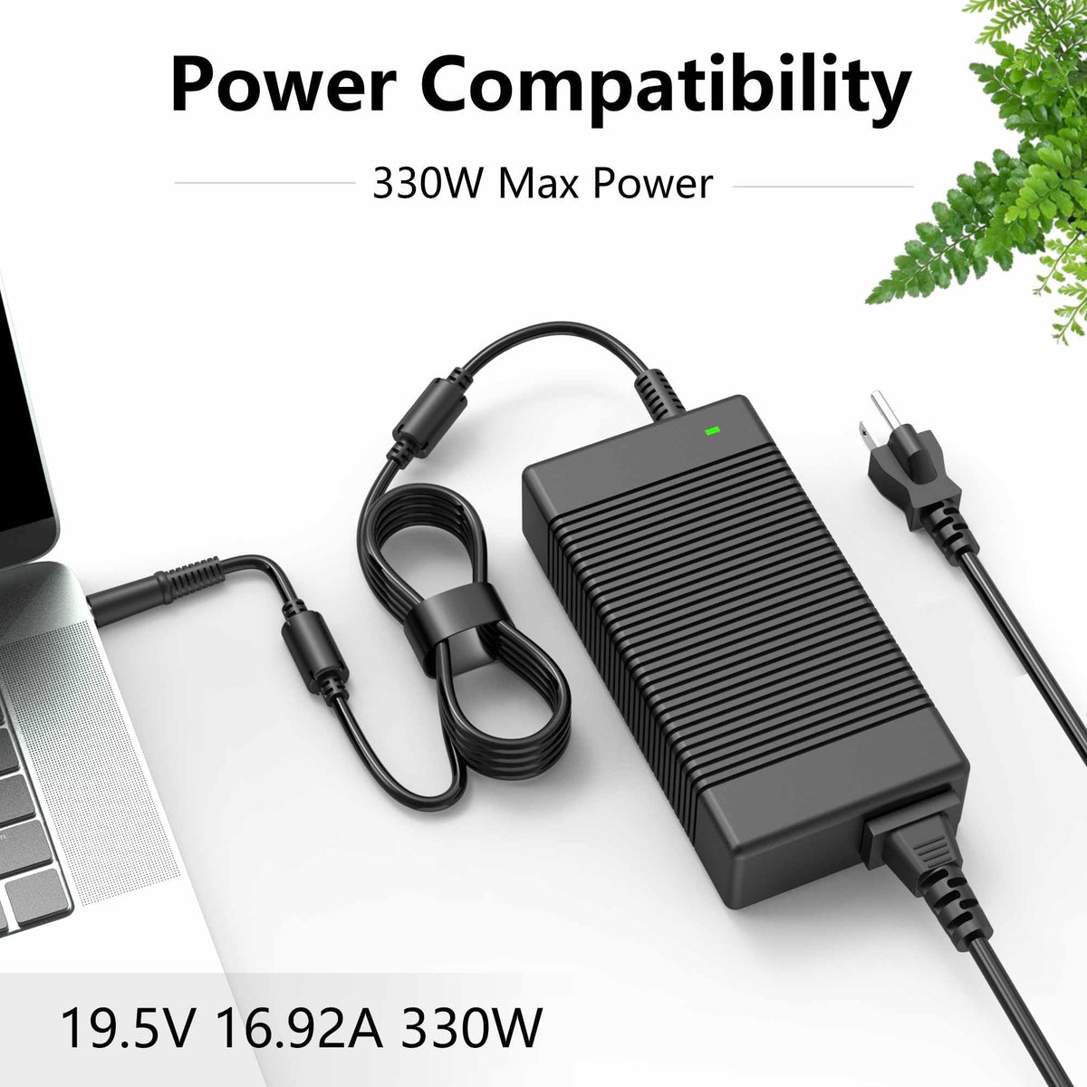 LUBINJIWAI 330W charger includes US plug for ready-to-use charging
