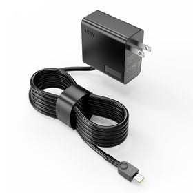 Lubinjiwai 65W USB-C Charger closeup shows fast charging for compatible laptops