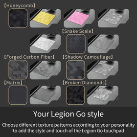 Luck&Link protector applied to Legion Go in gaming setup demonstrating enhanced control and comfort