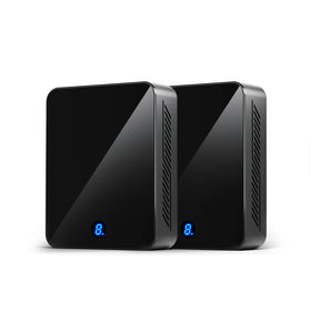 LuckDog wireless HDMI transmitter streaming 4K video from laptop to TV.