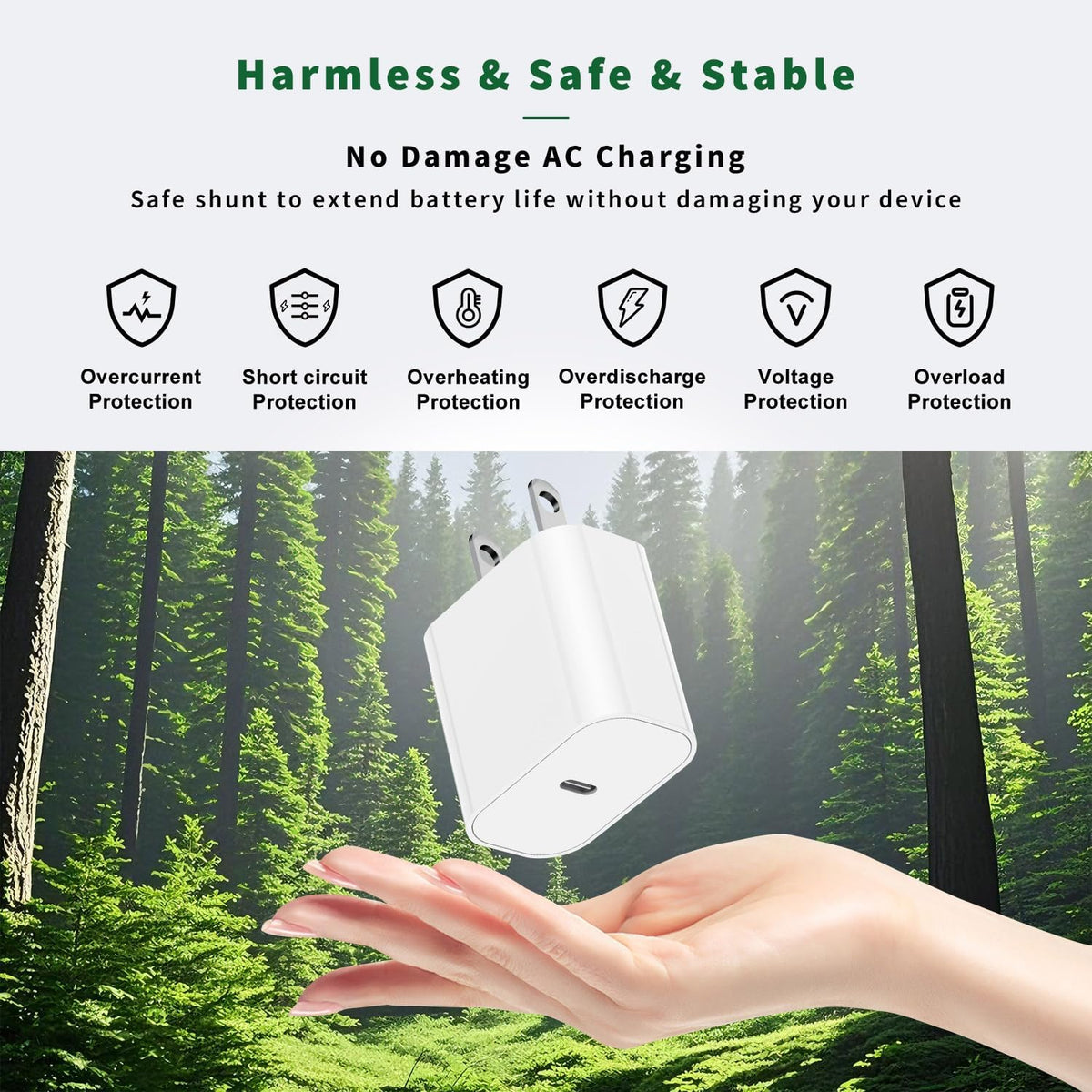 Luckinllyy travel-ready charger fits into luggage or backpack.