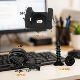 luckkyme mount securing cables under desk for tidy workspace benefit